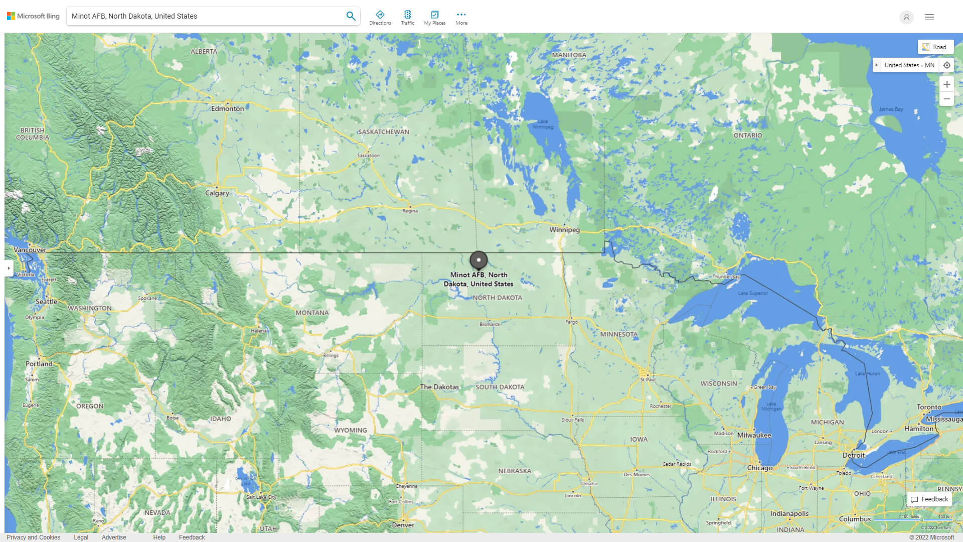 Minot AFB Map North Dakota